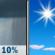 Tuesday: A 10 percent chance of showers before 7am.  Mostly cloudy, then gradually becoming sunny, with a high near 78. Calm wind becoming south 5 to 9 mph in the morning. 