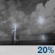 Friday Night: A 20 percent chance of showers and thunderstorms before 1am. Mostly clear, with a low around 73. Friday Night: A 20 percent chance of showers and thunderstorms before 1am. Mostly clear, with a low around 73.