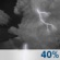 Sunday Night: A 40 percent chance of showers and thunderstorms. Mostly cloudy, with a low around 69. Sunday Night: A 40 percent chance of showers and thunderstorms. Mostly cloudy, with a low around 69.