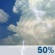 This Afternoon: A 50 percent chance of showers and thunderstorms. Partly sunny and hot, with a high near 99. South southwest wind around 8 mph. New rainfall amounts of less than a tenth of an inch, except higher amounts possible in thunderstorms. This Afternoon: A 50 percent chance of showers and thunderstorms. Partly sunny and hot, with a high near 99. South southwest wind around 8 mph. New rainfall amounts of less than a tenth of an inch, except higher amounts possible in thunderstorms.