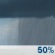 Friday: A 50 percent chance of showers and thunderstorms.  Mostly cloudy, with a high near 77.
