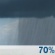 Wednesday: A chance of showers, then showers likely and possibly a thunderstorm after 1pm. Mostly cloudy, with a high near 88. Chance of precipitation is 70%. Wednesday: A chance of showers, then showers likely and possibly a thunderstorm after 1pm. Mostly cloudy, with a high near 88. Chance of precipitation is 70%.